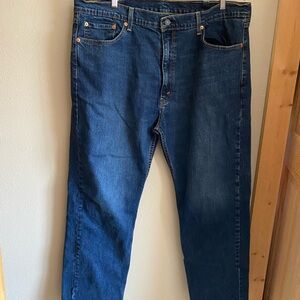 Levi's Straight Leg Dark Wash Indigo Blue Denim Jeans Regular Fit 505 Men